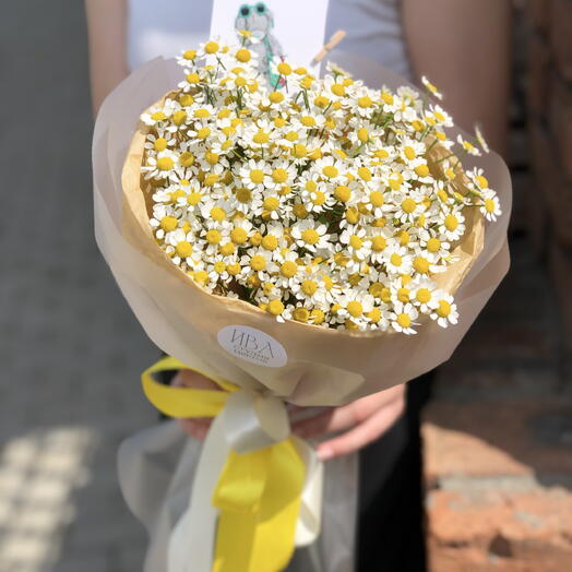 Полевой букет-комплимент с ромашками