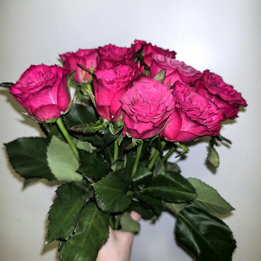Букет из 9 кучерявых роз 🌹🌹🌹