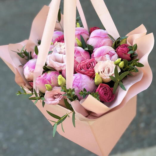 Цветочный пионовидный бокс для неё🌸💕😍