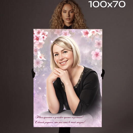 Печать вашего фото на холсте 70/100 см