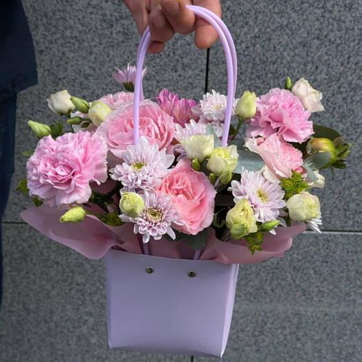 мини сумочка в розовых тонах