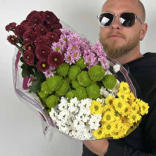 Пачка ( 25 шт ) хризантема сантини микс