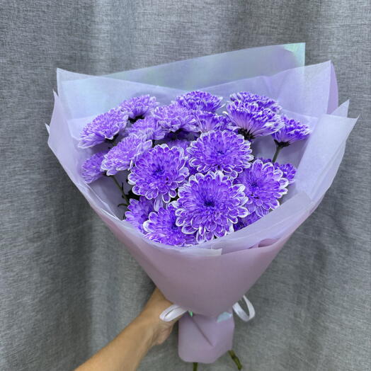 Комплемент🌸из лавандовой кустовой хризантемы