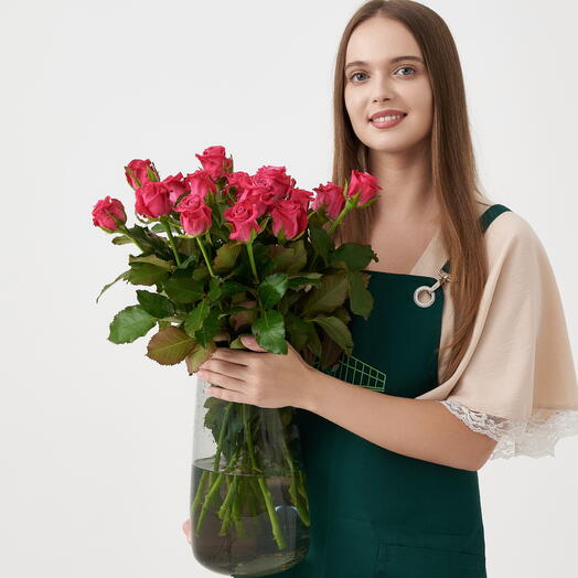 Пачка роз "Космик" 40 см (15шт)
