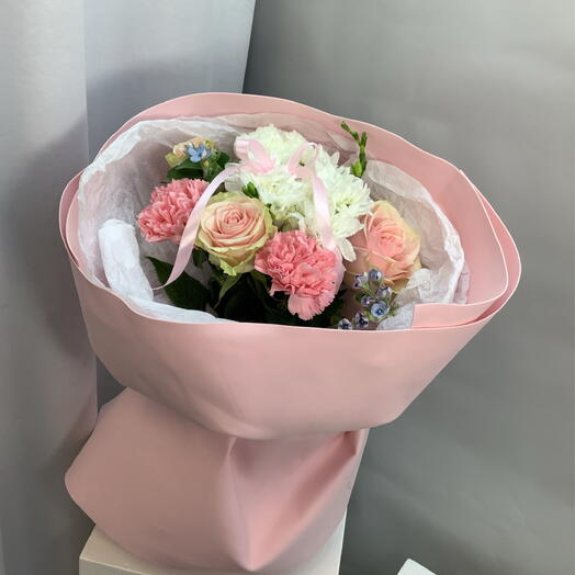 Нежный букет с диантусами 🎀