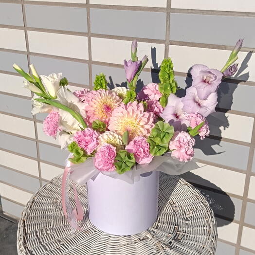 Авторская композиция с георгинами и гладиолусами 💜Георгины Гладиолусы Диантусы