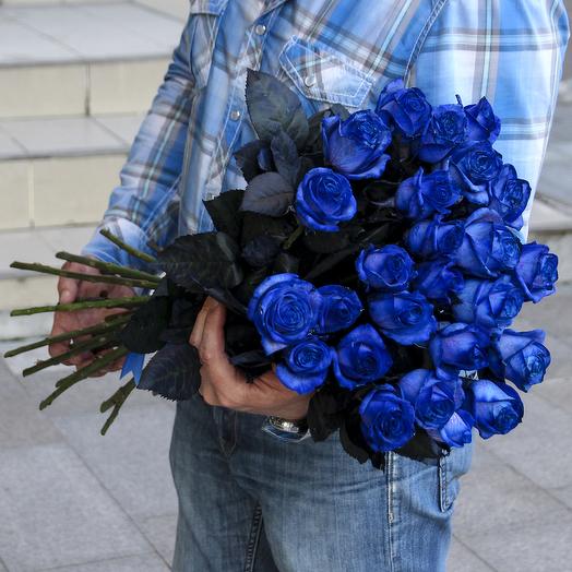 25 синих роз