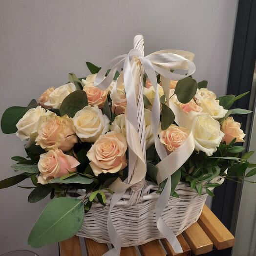Roses in a basket