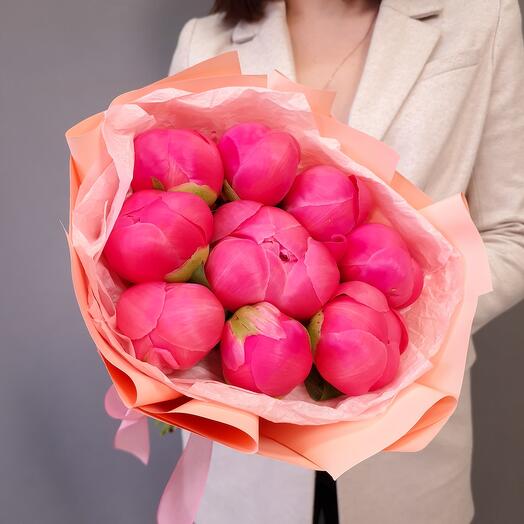 9 Peonies Coral Charm