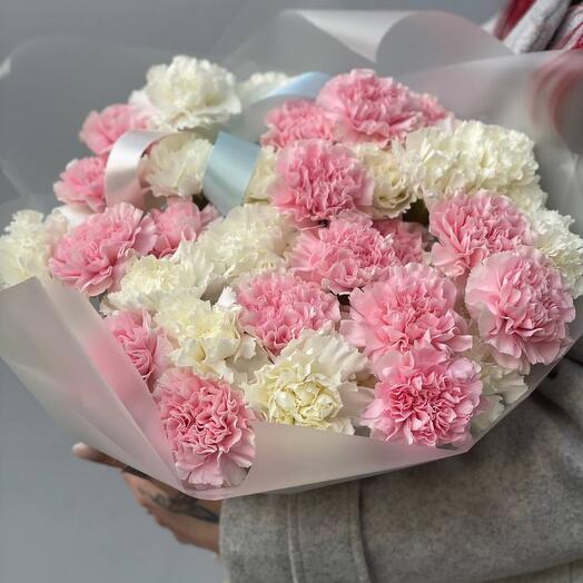 Ramo Zeffir de Dianthus en rosa y blanco