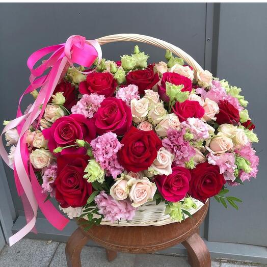 Basket with flowers