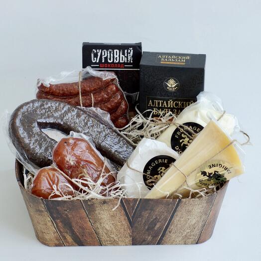 Gran regalo para hombre conjunto de carne y queso delicatessen