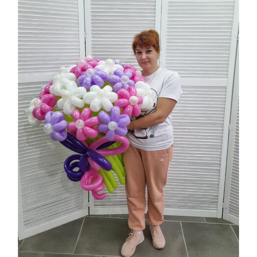 Букет из шаров-ромашек 19 шт