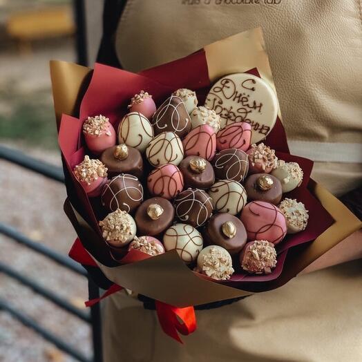 Fruta en chocolate, regalo de cumpleaños