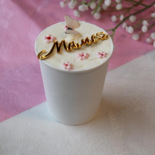 Cake to go с надписью маме