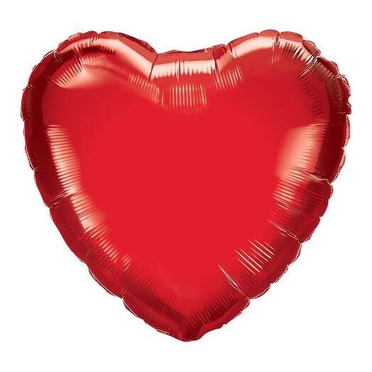 Globo corazón rojo grande con helio