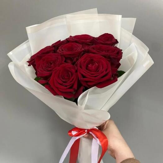 Red rose 9 pieces