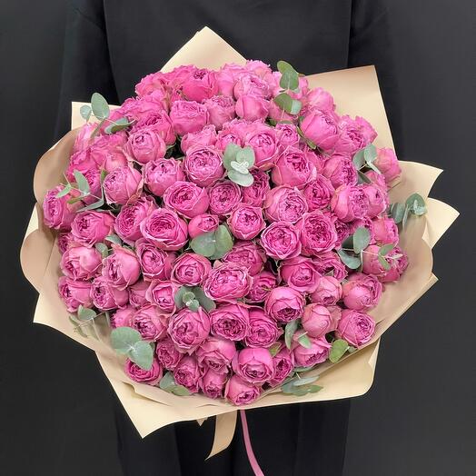 Bouquet of bush peony roses Missy bubbles 35