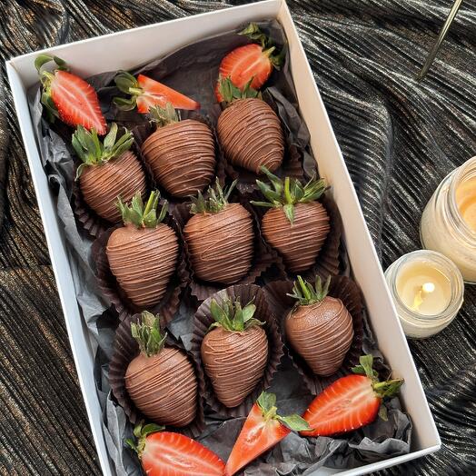 S-size box | milk chocolate strawberries | клубника в шоколаде