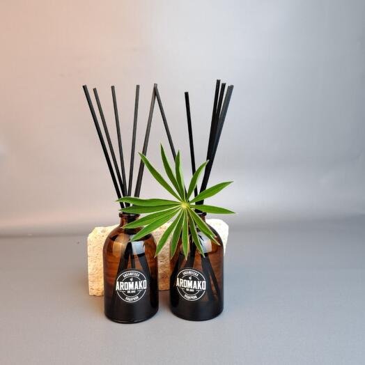 Набор из двух ароматических диффузоров с фибровыми палочками SandalWood Vetiver, Grand Hayyat по 50 мл AROMAKO