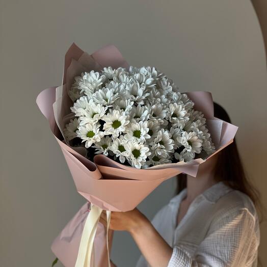 Монобукет из кустовой ромашковой хризантемы 7🌷