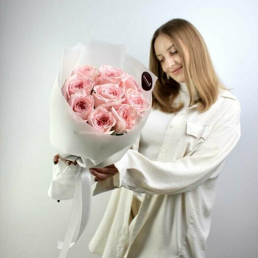 Монобукет из ароматных премиум роз Pink O Hara