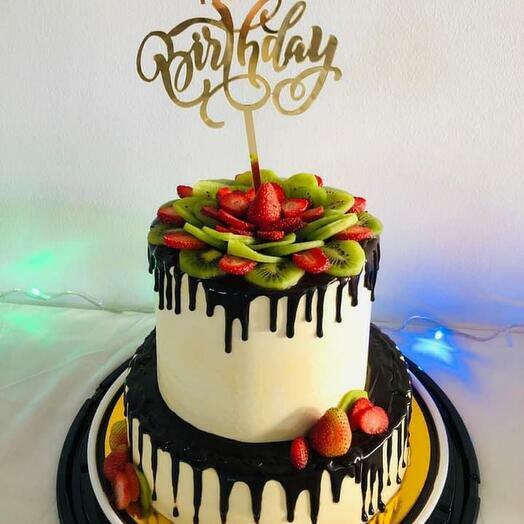 2 Tier Birthday cake