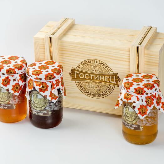 Подарочный набор c "HONEY BOXE PASEKI", 1500 гр для мужчин и женщин и