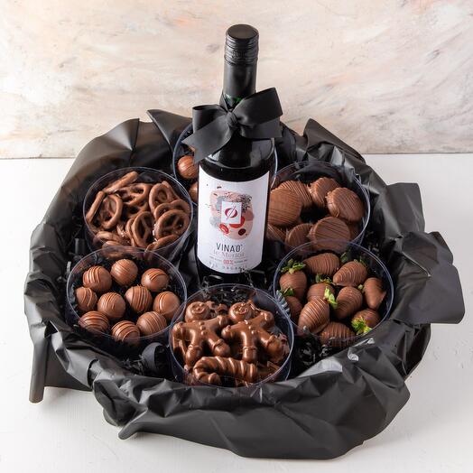Assorted Hamper with  non  Alcoholic Wine