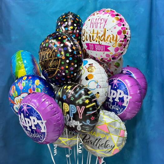 15 Birthday Foil Balloons