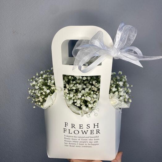 Воздушная гипсофила в сумочке fresh