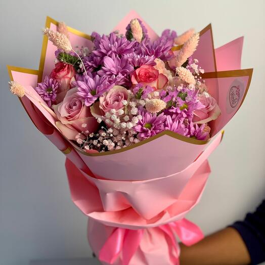 Pink Flowers Bouquet