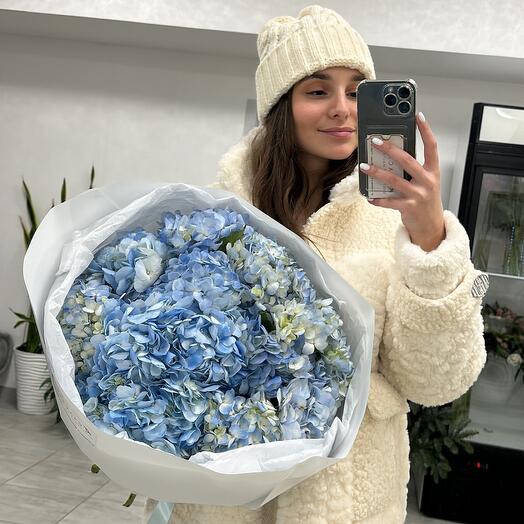 Букет голубых гортензий 💙