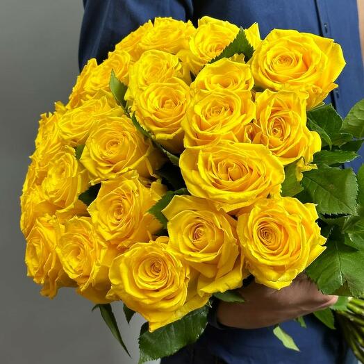 25 роз Эквадор Супер Сан 50 см