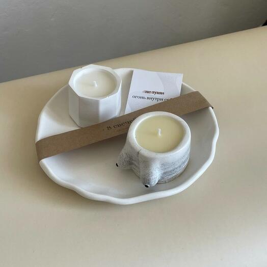 Подарочный набор — свечи на подставке ·Woman 6·