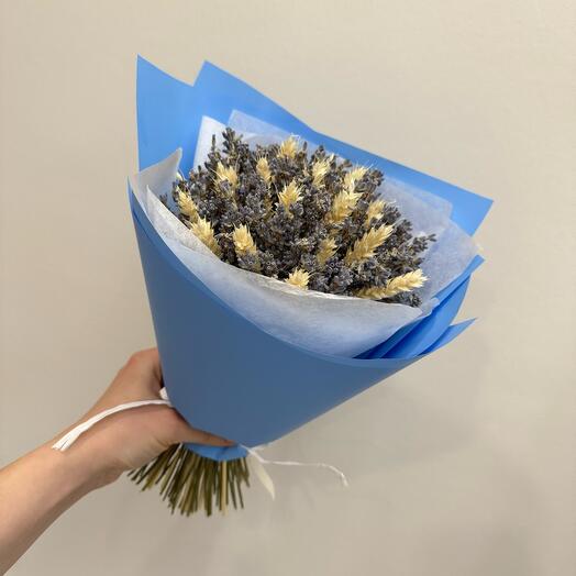 Букет из лавандина и пшеницы