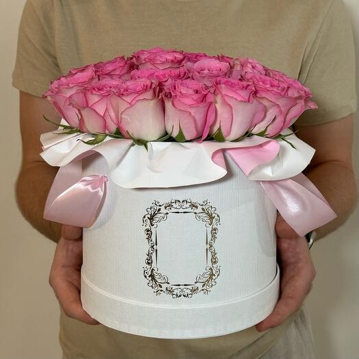 Pink Roses | White Box (S)