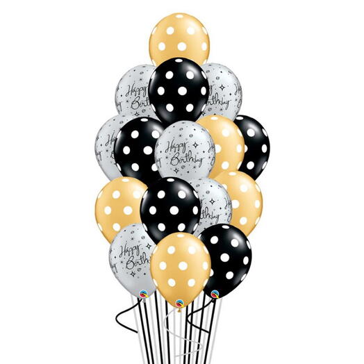 15 Polka Dots And Sparkle Balloons