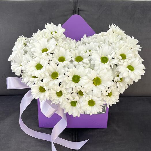 Ромашковое сердце в конверте💜
