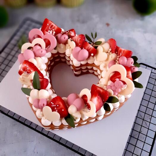 Открытый медовик Сердце