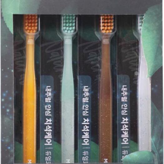 Median Зубная щетка Natural Toothbrush набор - 4 шт