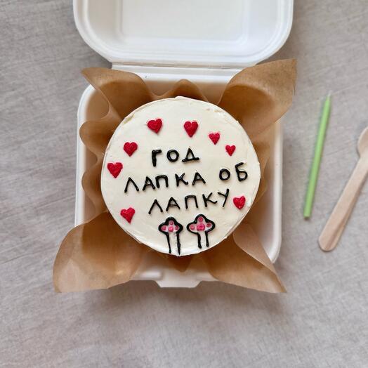 Бенто-торт S «Лапка об лапку»