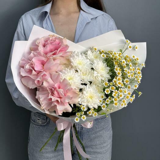 Romantic Bouquet with French Roses