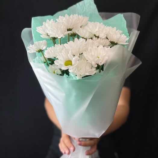 Mono bouquet (3 bush chrysanthemums)
