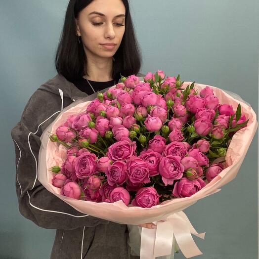 Невероятный букет-гигант из пионовидных роз Мисти Баблс 💗