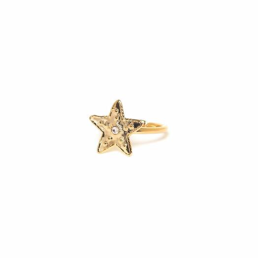 Кольцо Franck Herval, Estrella, разъемное, со звездой и Swarovski, FH24.1-19-63430 золотистый