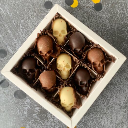 Шоколадный набор HELLOWEEN ( Хеллоуин) череп из шоколада