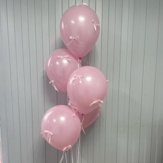 Фонтан из 5 Шаров с бантиками