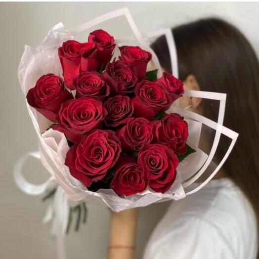 Red Rose / bouquet of 15 roses