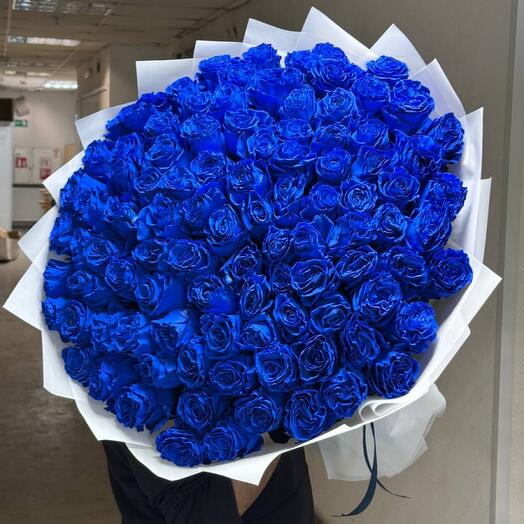Букет 101 СИНИЕ РОЗЫ  💙